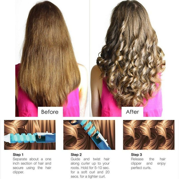 Hair Curler Electric Magic Hair Styling Tool Rizador De Pelo Hair Curler Roller Pro Spiral Curling Iron Wand Curl Style | Wish Hair Curler Electric Magic Hair Styling Tool Rizador De Pelo Hair Curler Roller Pro Spiral Curling Iron Wand Curl Style | Wish