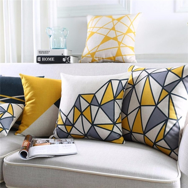 Geometric Office Sofa Bed Car Waist Throw Cushion Cover Decor Home Pillow Case 