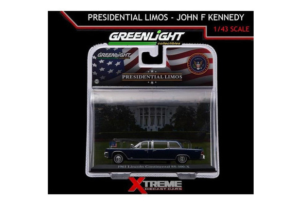 Greenlight 86110A 1 by 43 1961 Lincoln Continental John F. Kennedy  Presidential Limousine Diecast Model Car, Black