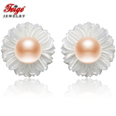 pink, earringswoman, Earing, Pearl Earrings