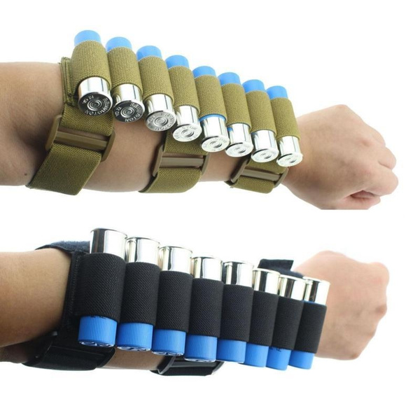 8 Rounds Shotgun Shell Holder Tactical Forearm Sleeve Magazine Pouch Carrier 