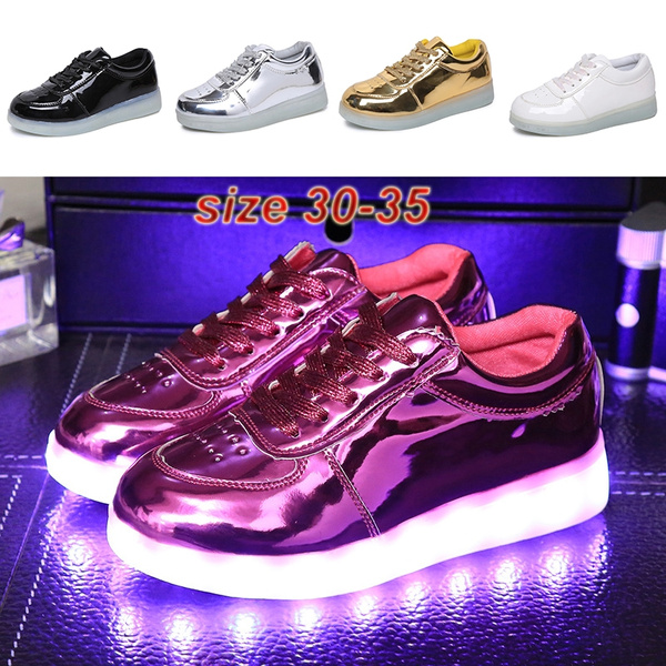 Calificación Predecesor Excretar Los niños y niñas zapatos deportivos para ayudar a los zapatos bajos zapatos  de baile de 8 colores LED USB lámpara de carga zapatos casuales | Wish