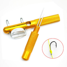 Full Metal Fishing Hook Knotting Tool & Tie Hook Loop Making Device & Hooks Decoupling Remover Carp Fishing Accessory