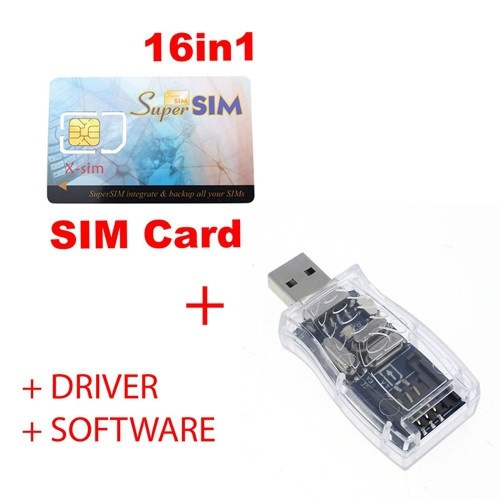 GAOHOU USB 16 in 1 Super SIM Card Reader Writer Cloner Edit Copy Backup GSM CDMA Kit 