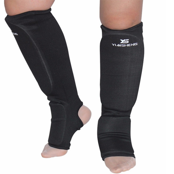 Taekwondo Karate MMA Shin Instep Protector Leg Foot Guard Cloth Pad 