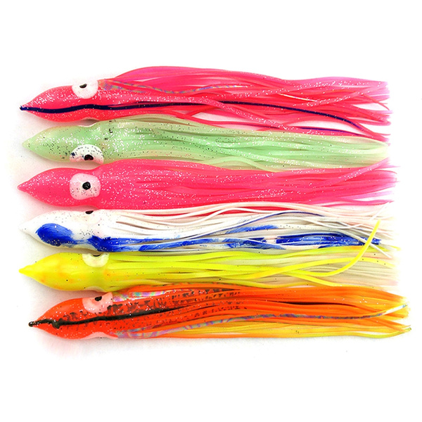 21g/11cm Squid Skirts Fishing Soft Bait Artificial Saltwater Sea Lure Tackle  