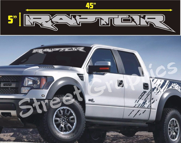 RAPTOR windshield vinyl decal sticker (ALL STANDARD COLORS AVAILABLE ...