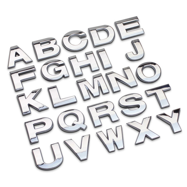 TOP！car stickers letter emblem diy letter metal sticker emblem