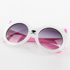 New Girls Boy Cute Cat Anti UV Eyeglasses Glasses Toddler Baby Cartoon Cat Sunglasses For Kids Children