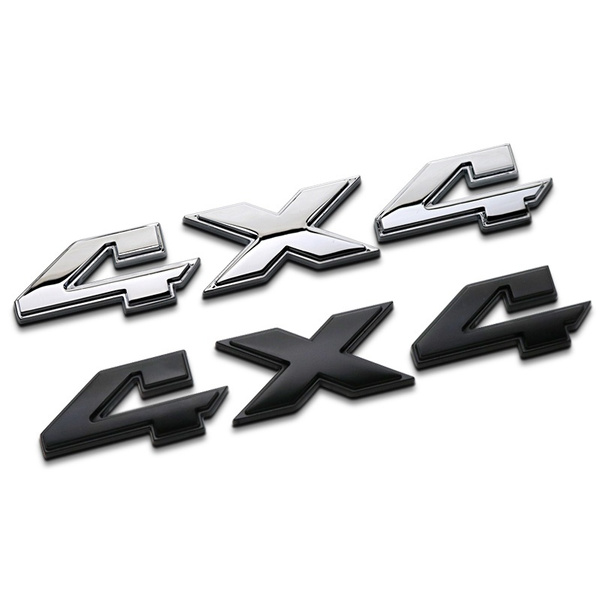 4x4 Logo 3D Aluminum Metal Chrome Displacement Emblem Badge Truck Auto ...