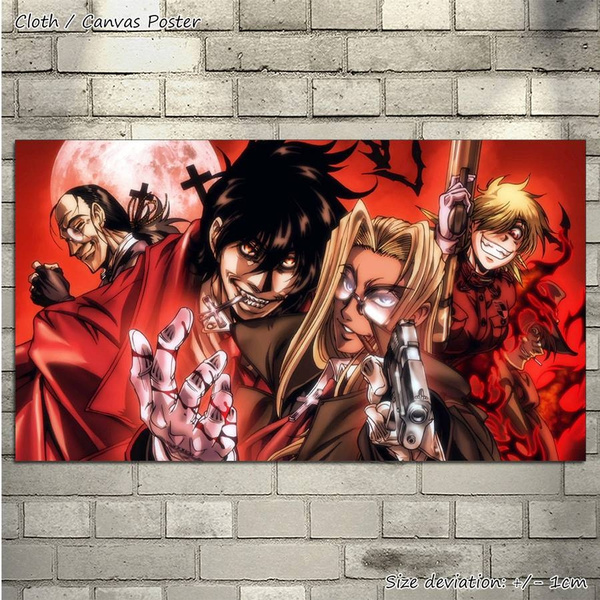 HELLSING OVA Alucard Seras Wall Scroll Poster Stoffposter Home Decor 45x68CM 