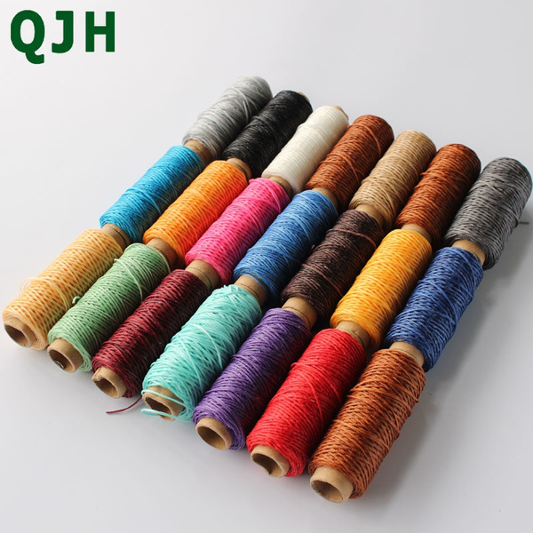 150D Leather Waxed Thread Cord for DIY Handicraft Tool Hand Stitching Thread  50 Meters Flat Waxed Sewing Line