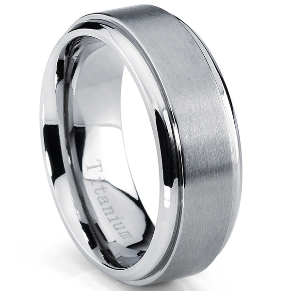 Bague de Mariage en Titane Finition Mat Pour Homme Alliance en