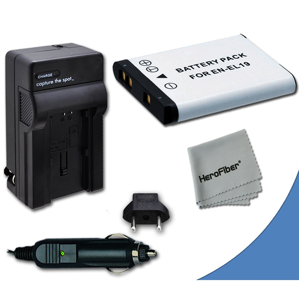 High Capacity Replacement Nikon En El19 Battery With Ac Dc Quick Charger Kit For Nikon Coolpix S3500 Digital Camera Wish High Capacity Replacement Nikon En El19 Battery With Ac Dc Quick Charger Kit For Nikon Coolpix S3500 Digital Camera Wish