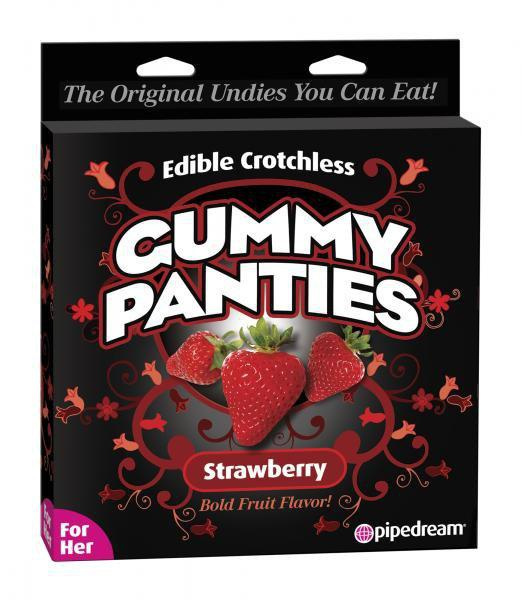 Edible Crotchless Gummy Panties Strawberry---(Package of 3)