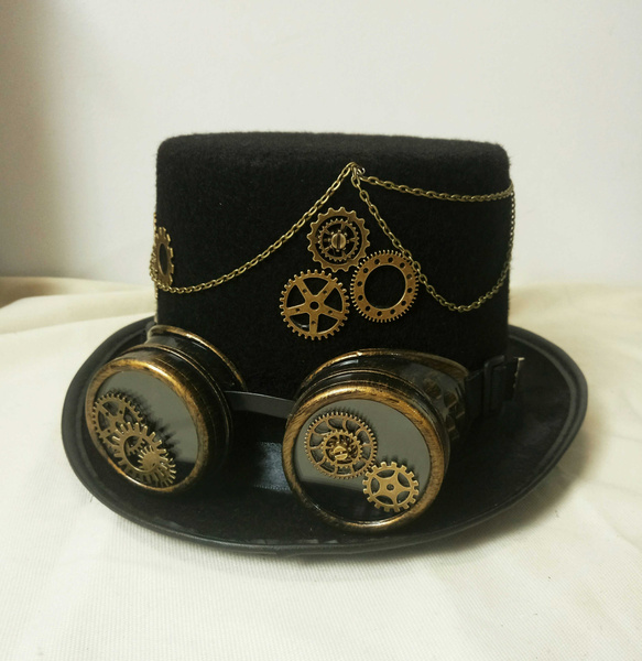 Steampunk Glasses Black, Steampunk Accessories, Steampunk Hats Women