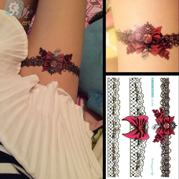 15 Exquisite Lace Garter Tattoos  Tattoodo