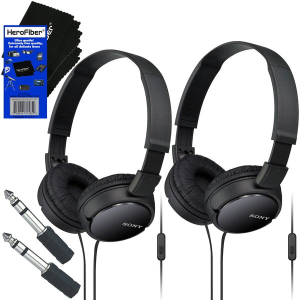 Sony MDR-ZX110AP ZX Series Headphones – Extra Bass, Foldable, With Mic (Black, Used – Open Package) 8 thumbnail image