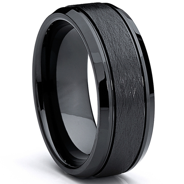 Bague ceramique best sale noire homme