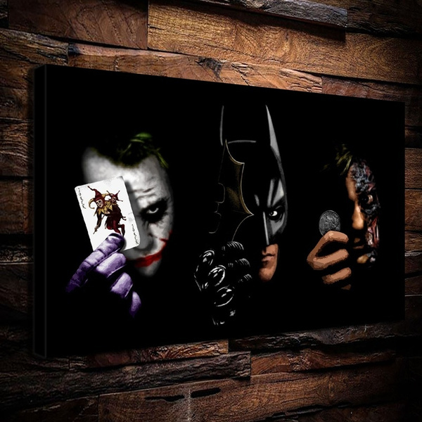 Joker Laugh Batman Movie Panoramic Canvas Wall Art Indonesia
