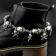 bootchain, Anklets, skull, shoeschain