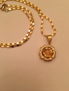 beautifulflowernecklace, Jewelry, 14kflowernecklace, flower necklace