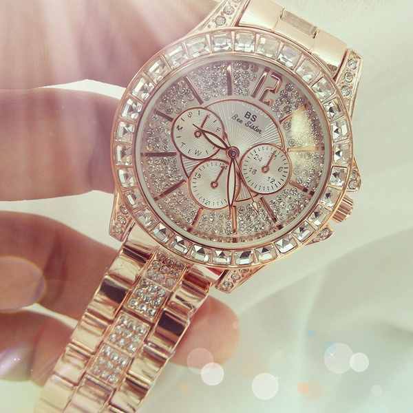 rose gold diamond watch womens