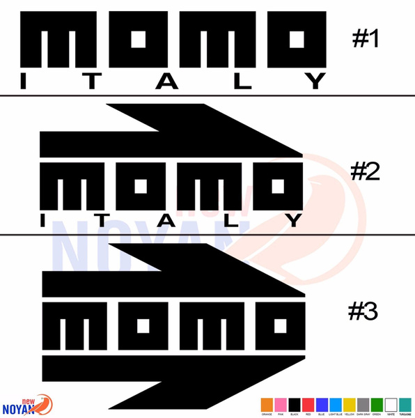 3X MOMO ITALY, VINYL DIE CUT DECAL FOR CARS, STICKER