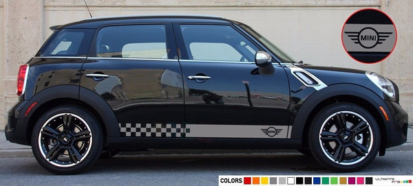Mini R60 Decals 2Pcs Sticker Decal Stripe Body Kit for Mini Countryman R60 Cooper ...