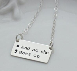 Fashion, Jewelry, barnecklace, semicolonnecklace