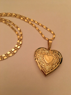 Heart, goldheartpendantnecklace, Jewelry, gold