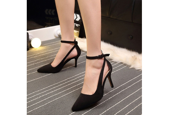 Women Shoes Sexy High Heels With Buckle Winklepickers Stress