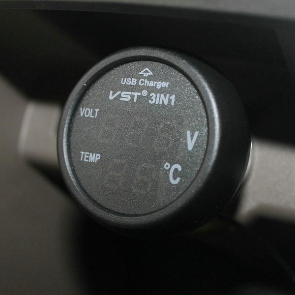 LED Display Cigarette Lighter Car Auto Battery Tester Voltage Voltmeter 