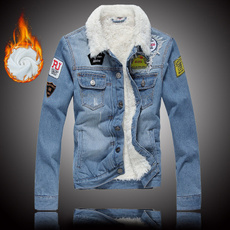 2020 Autumn Winter New Mens Warm Cotton Jacket Fashion Slim Fit Motorcyle Jacket Denim Coat Brand New Us Size XS-XL