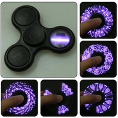Gift Color Random Anxiety Stress Relief Spin Bearing LED Fidget Hand Spinner Flashing Fingertip Gyro Letters Gyroscope EDC Toy À la main  Jouet Gyro