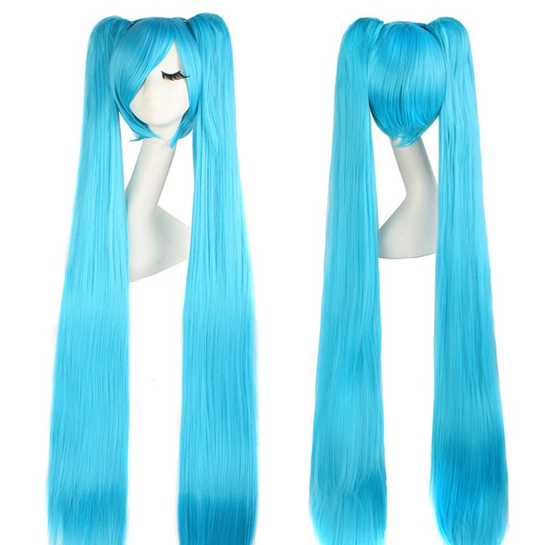 120cm blue wig