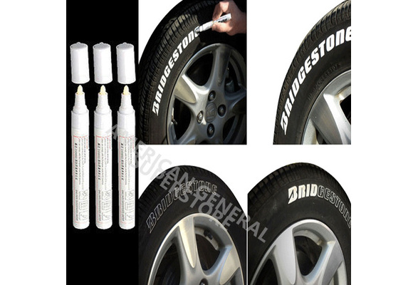 3pc White Paint Pen Marker Waterproof Permanent Car Tire Lettering