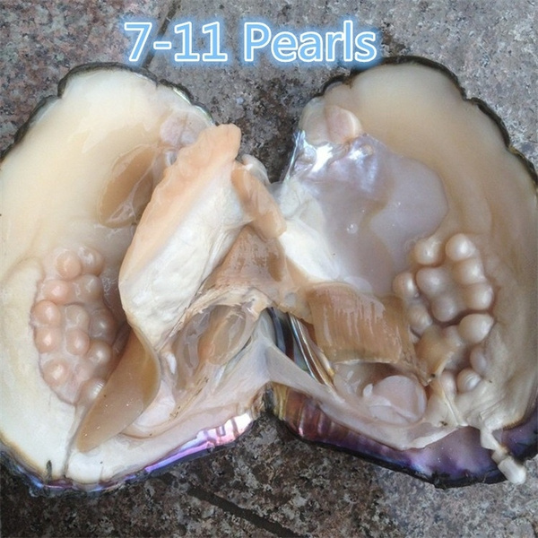 7-11 Psc New Arrive Jewelry Gifts Shell Wish Pearl Oyster Vacuum-packed Natural  Real Pearls In Oyster Pearls