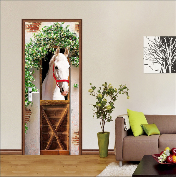 Noble Horse Smashed Wall 3D Decal Removable Wall Sticker Mural H199
