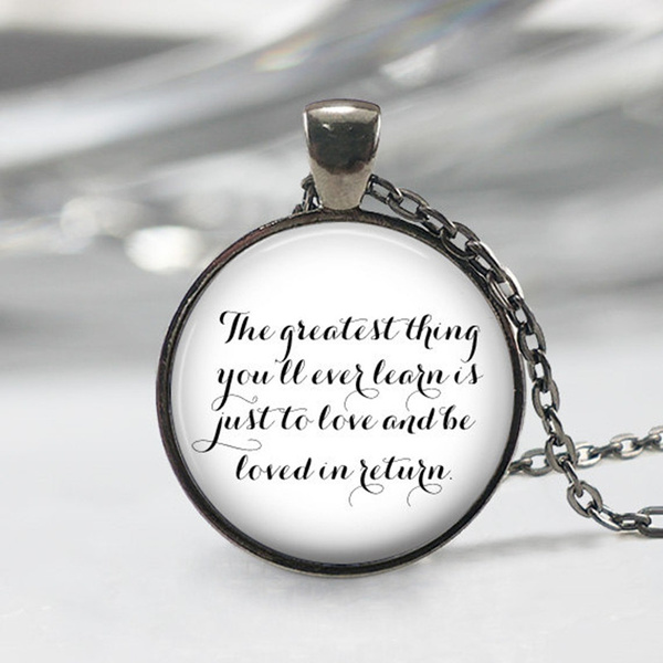 Quote charm necklace - RiversandRoots