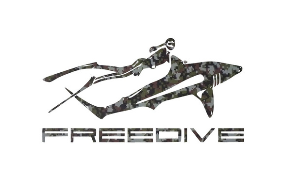 Camouflage spearfishing sticker spear fishing wetsuit freediving speargun camo 
