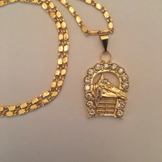 horse, Jewelry, gold, 14kgoldnecklace