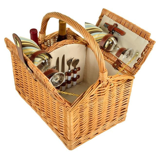 Picnic At Ascot 707 SC Vineyard Picnic Basket for Two Santa Cruz