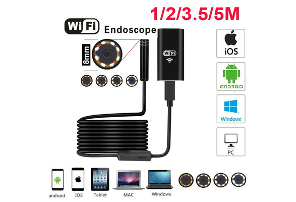 Wifi Endoscope Camera Android 720P Iphone Borescope Camera Endoscopic Semi  Rigid Hard Tube and Softwire iOS Endoscope