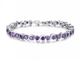 Lady Bracelet, Crystal Bracelet, Jewelry, purple
