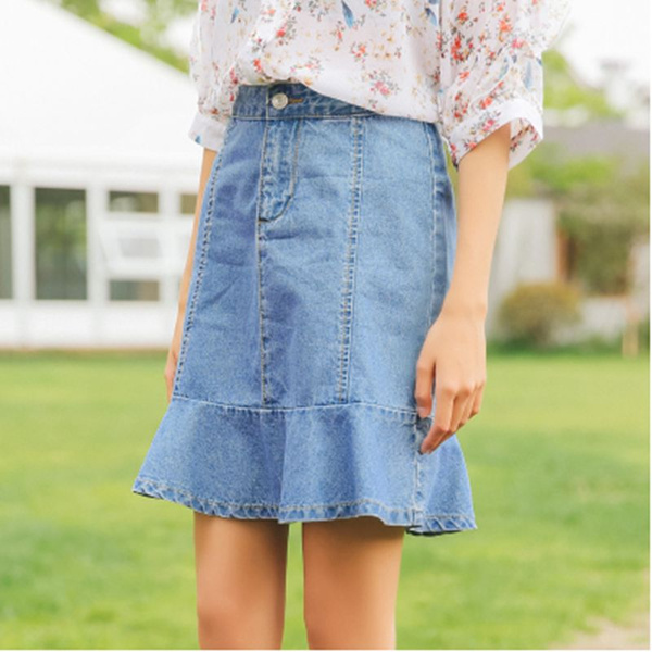 jean skirt korea