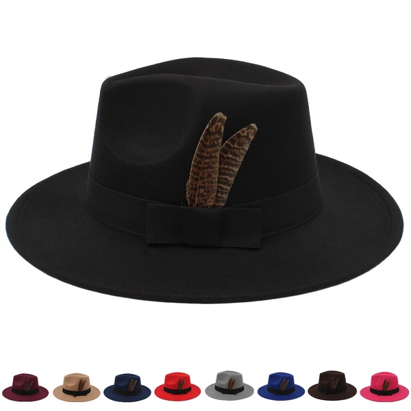 panama hat with feather