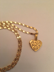 Heart, goldheartpendantnecklace, Jewelry, gold