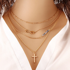 Infinity, Cross necklace, Chain, infinitynecklace