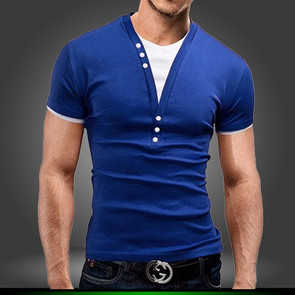 T shirt best sale homme slim